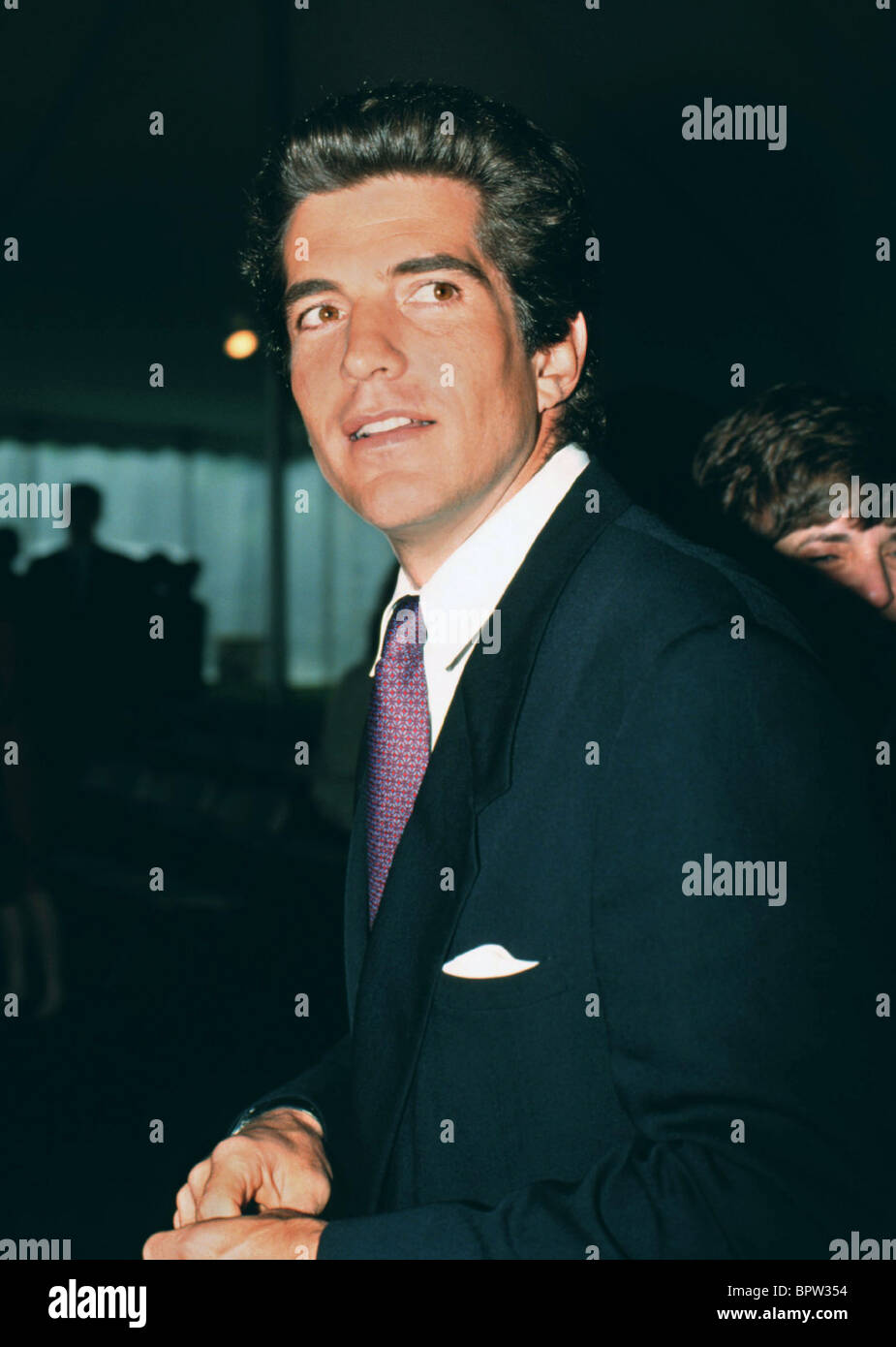 JOHN F. KENNEDY junior, fils de l'ANCIEN PRÉSIDENT AMÉRICAIN 15 décembre 1989 TRIS Banque D'Images