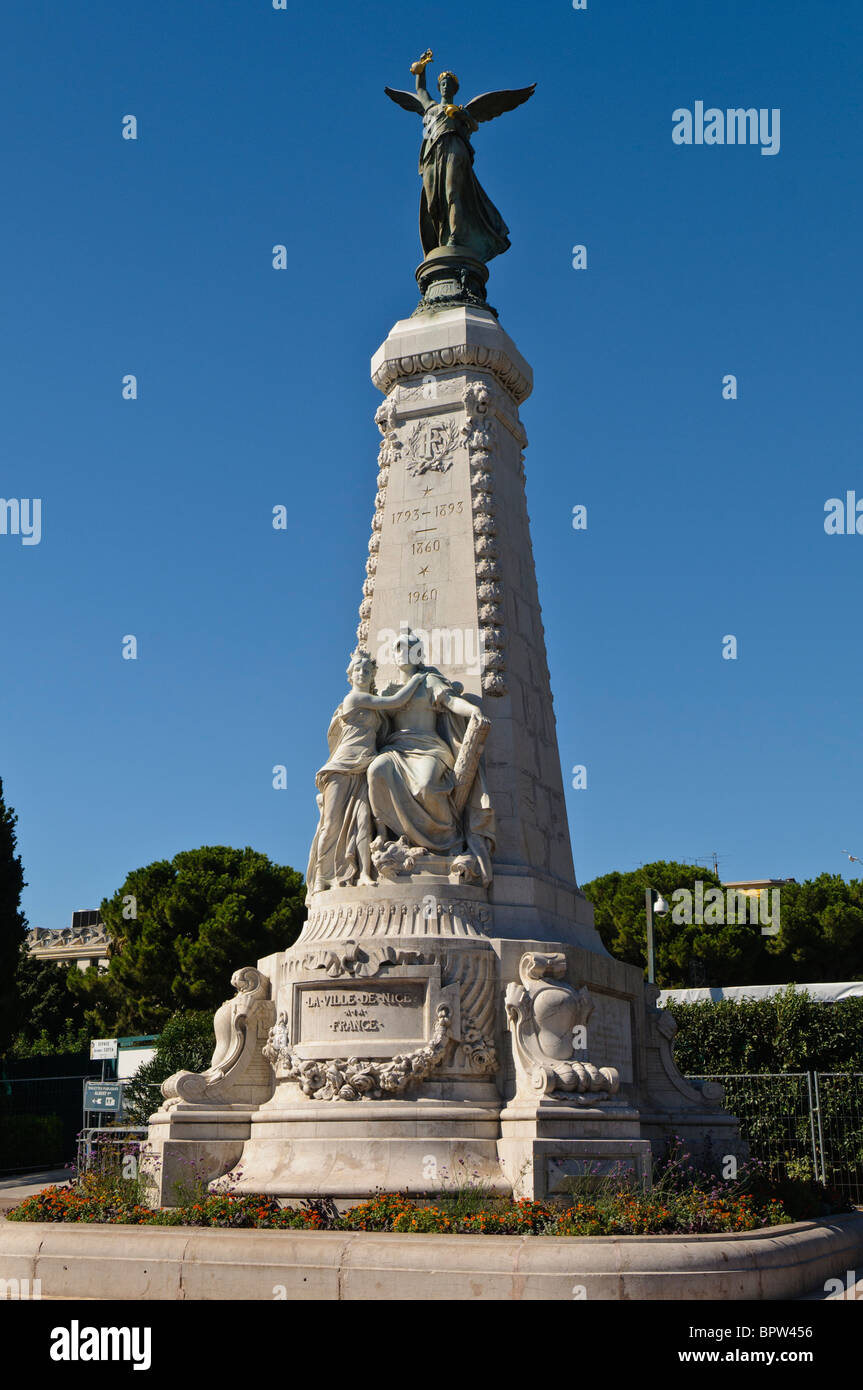 Statue de la ville de Nice, Jardin Albert 1er, Nice, France Banque D'Images