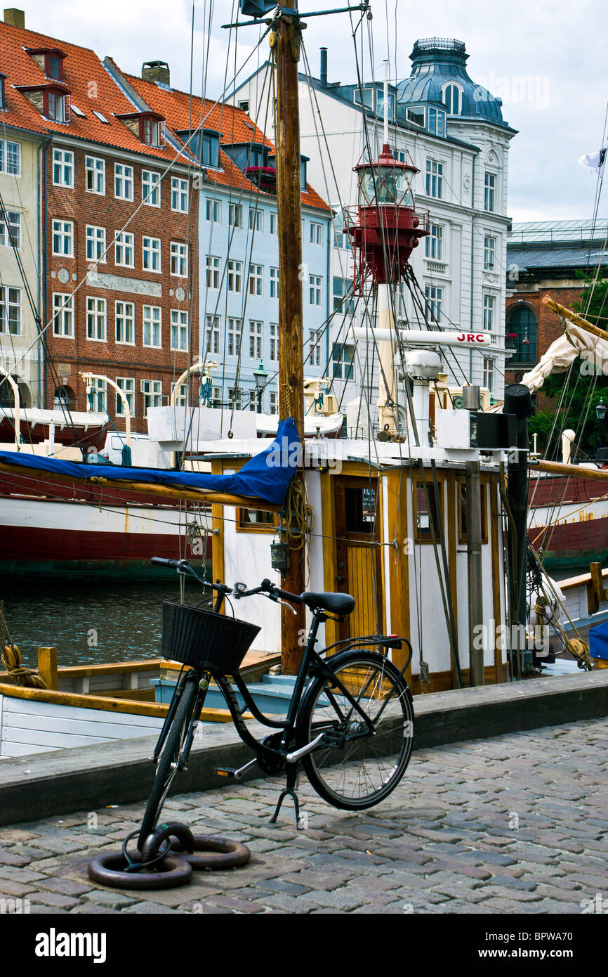 Location sur Nyhavn Copenhague Banque D'Images