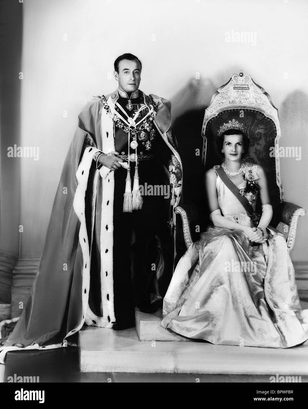 LORD ET LADY MOUNTBATTEN Famille royale 1947/1948 Banque D'Images