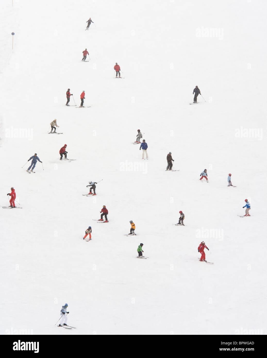 Lech, Autriche, ski paradis fiscal. Banque D'Images