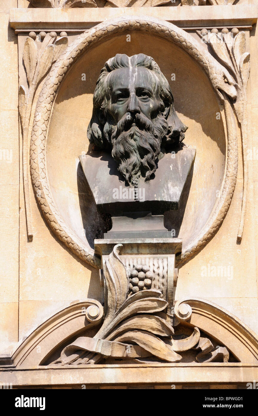 Buste de Jan Matejko décorant le Palais de l'Art à Cracovie Banque D'Images