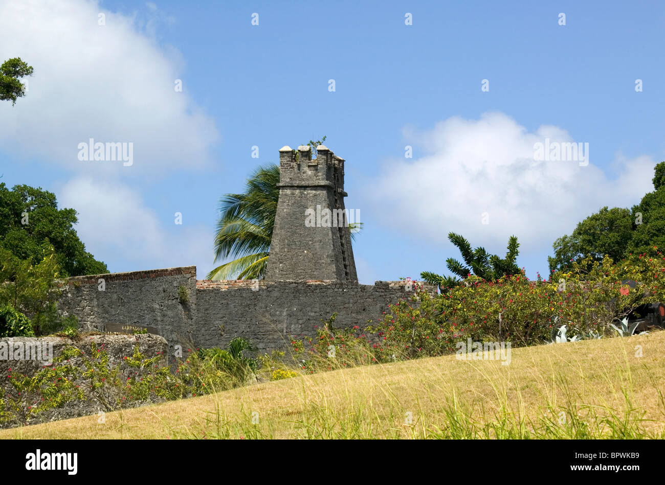 Voir l'historique de garnison vers St Ann's Fort à Bridgetown à la Barbade dans les Caraïbes Banque D'Images