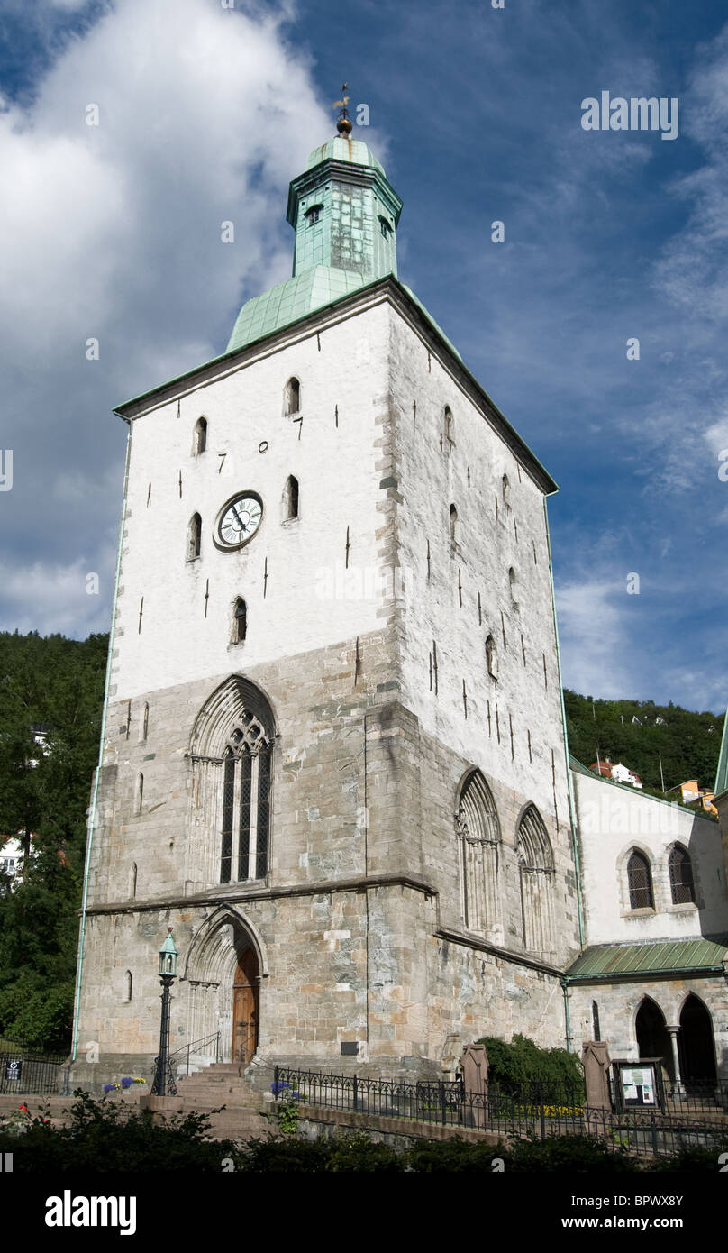 Bergen (Domkirke) Cathédrale est l'un des célèbres monuments historiques en Norvège Banque D'Images