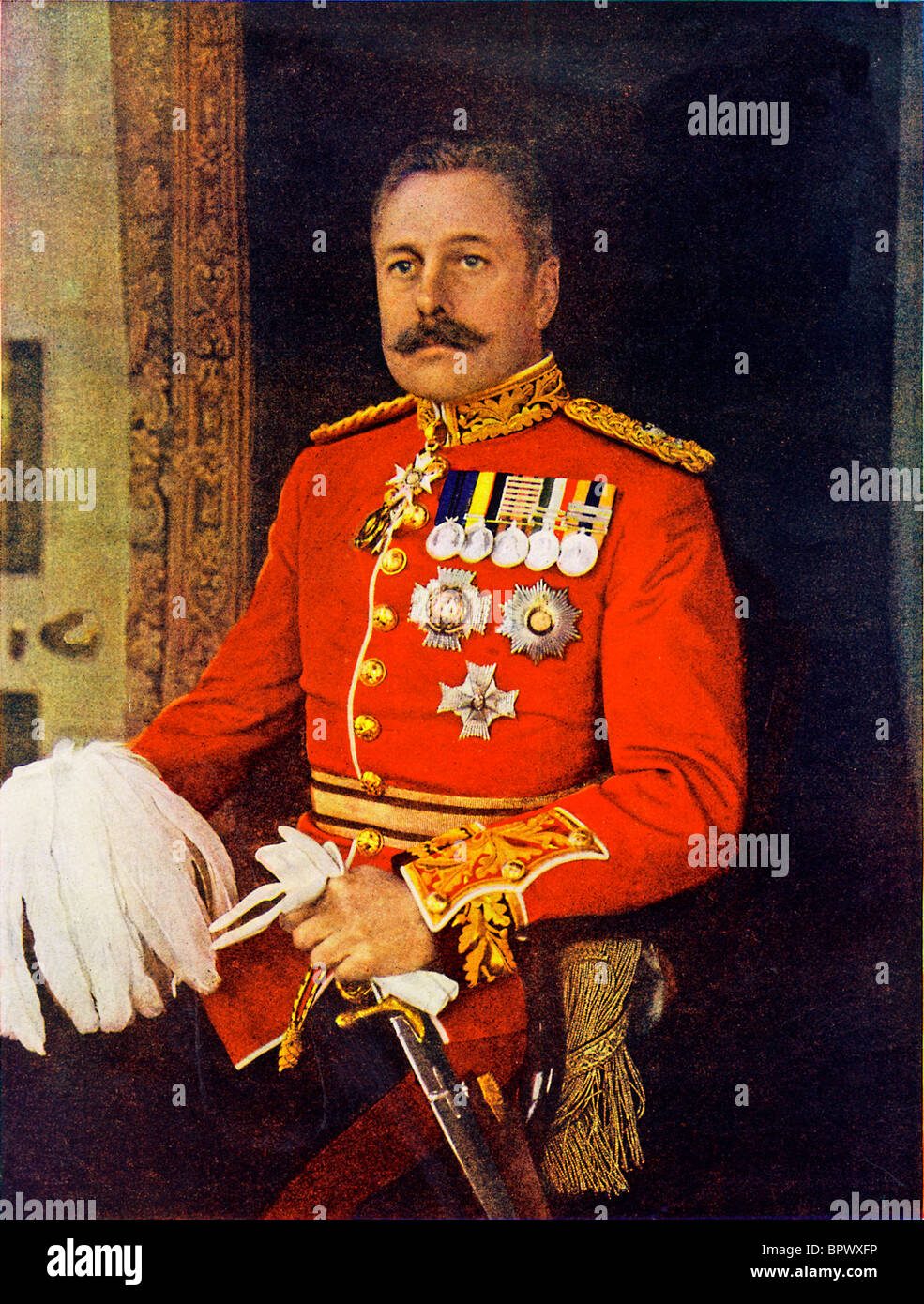 Le général Sir Douglas Haig, 1914 portrait du commandant de la 1re Corp de la BEF en France au début de la Grande Guerre Banque D'Images