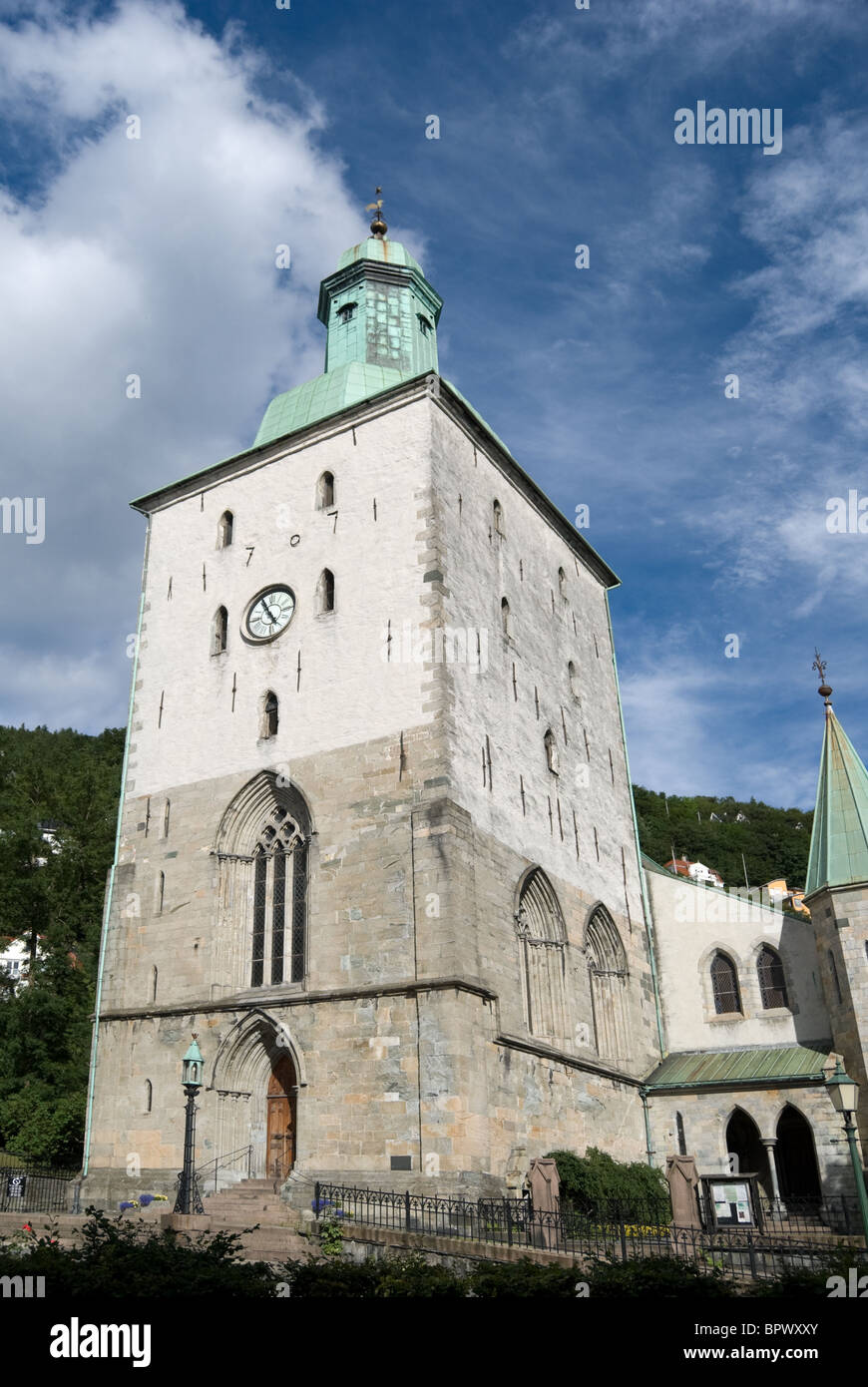 Bergen (Domkirke) Cathédrale en centre-ville de Bergen Banque D'Images