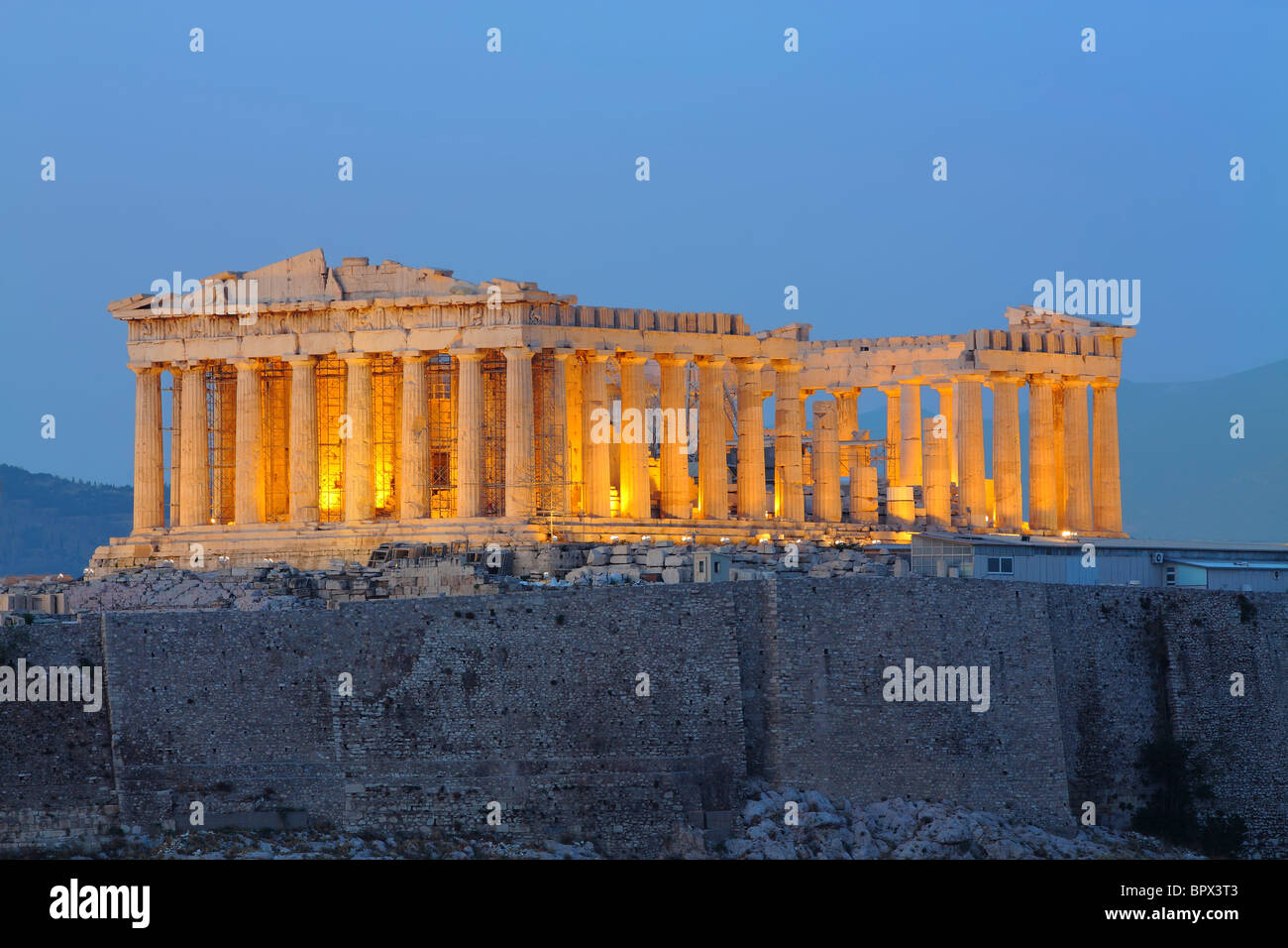 Le Parthénon sur l'acropole dans l'après-midi Banque D'Images
