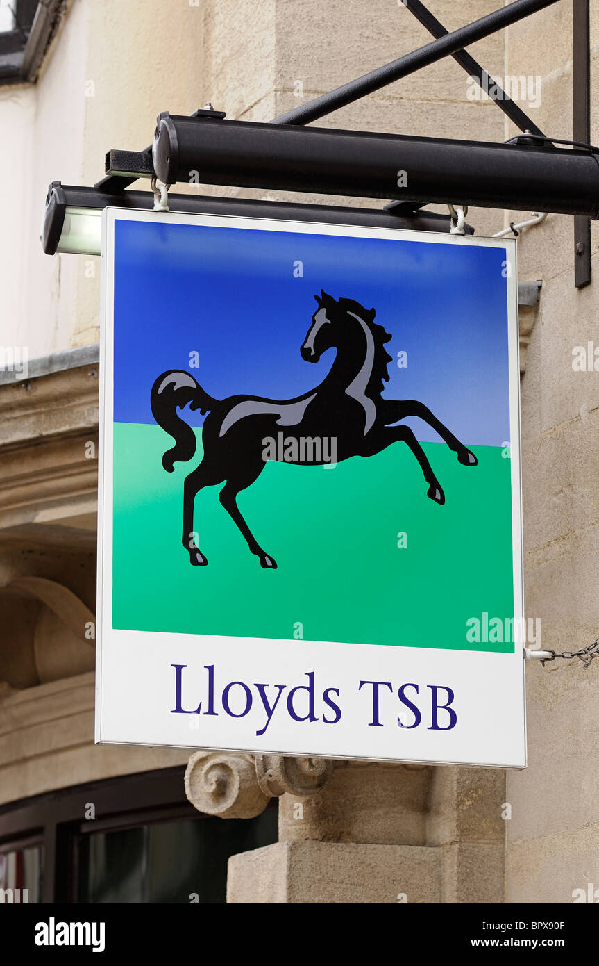 Lloyds TSB Bank Signe, UK. En usage de 1995 à 2013 lorsque la banque a été divisé en l'indépendance de la Banque Lloyds TSB et Banque mondiale. Banque D'Images