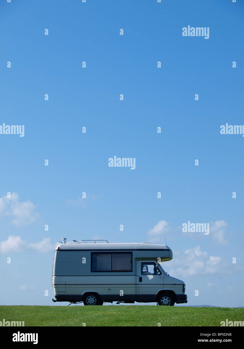 Camping au sommet d'une colline, UK Banque D'Images