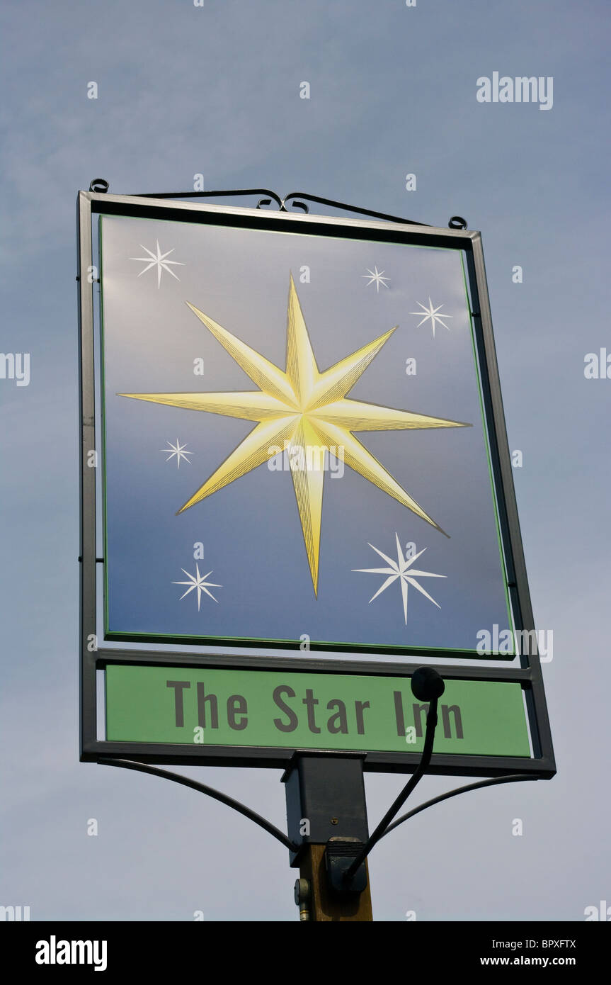 Le Star Inn enseigne de pub Banque D'Images
