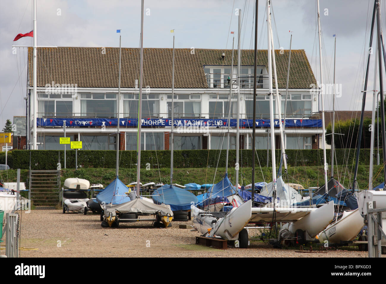 Thorpe Bay Yacht Club, Southend-on-Sea, Essex, Angleterre, Royaume-Uni Banque D'Images