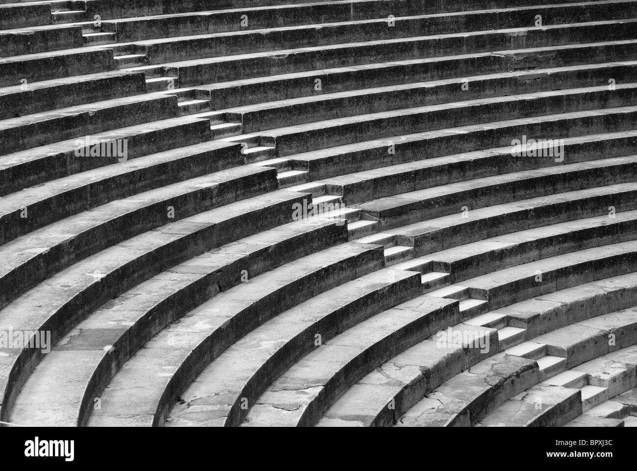 Détail du théâtre antique d'Orange (Théâtre Antique d'Orange). Un ancien théâtre romain, dans le sud de la France, Orange Banque D'Images
