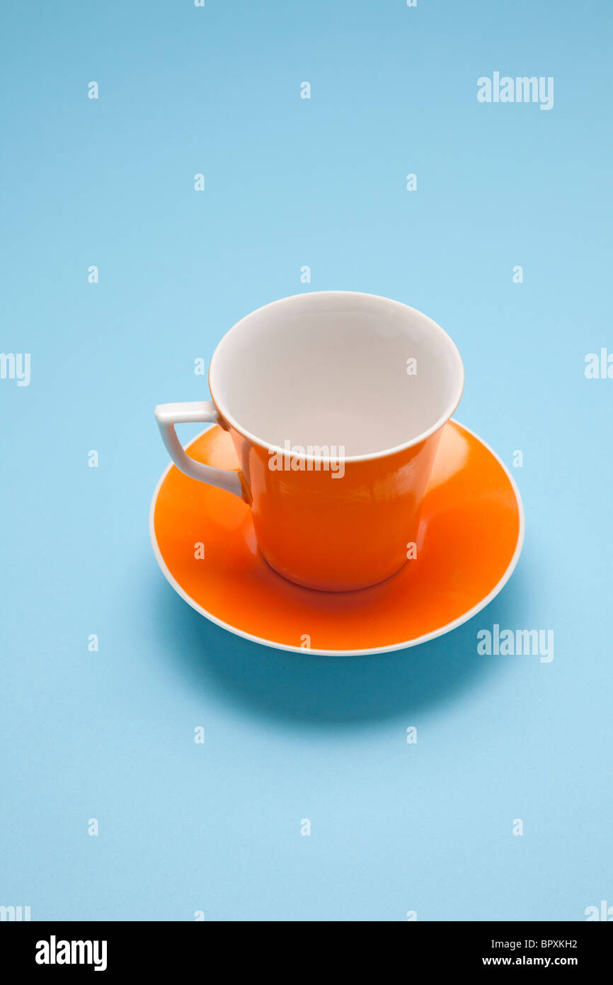 Tasse à café orange Banque D'Images