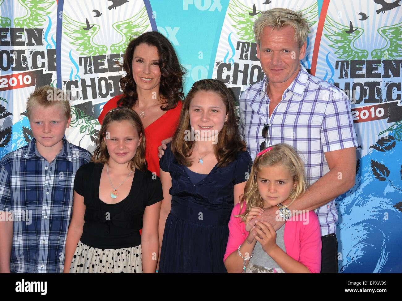 GORDON RAMSEY - UK chef avec sa famille en août 2010. Voir la description ci-dessous. Photo Jeffrey Mayer Banque D'Images