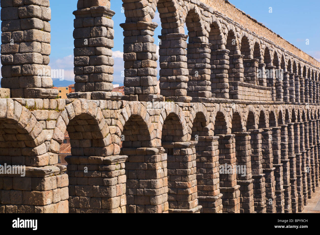 Segovia, Ségovie, Province de l'Espagne. L'aqueduc romain. UNESCO World Heritage Site. Banque D'Images
