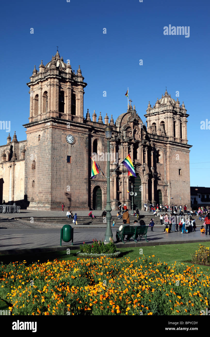 Cathédrale , Plaza de Armas , Cusco , Pérou Banque D'Images