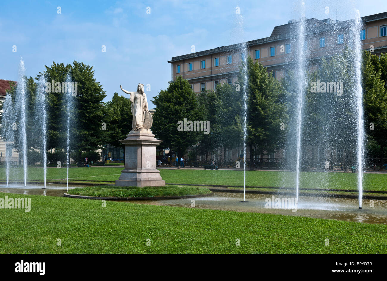 Italie,Torino, Via Dei Mille jardins, le groupe monumental de Daniele Manin Banque D'Images