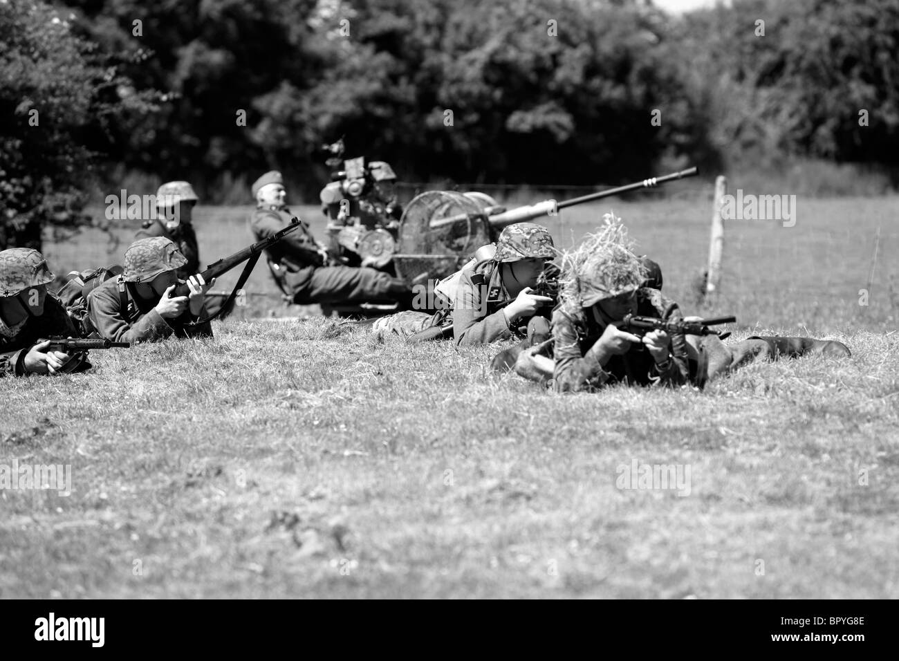 Les soldats de la Waffen-SS en Normandie 1944 Banque D'Images