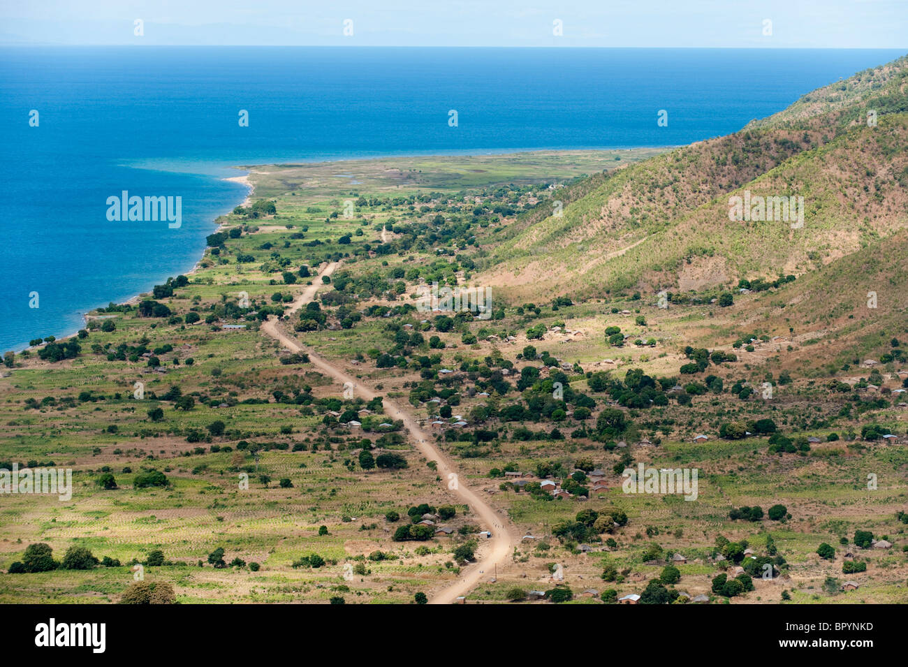 Vue sur le lac Malawi dans le nord du Malawi Banque D'Images