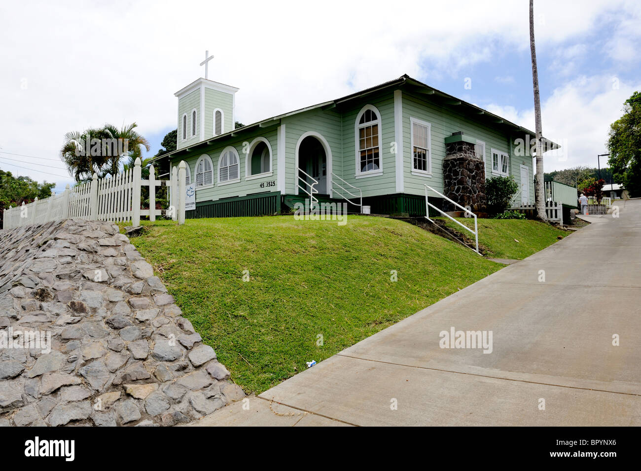 Église de Honoka'a, Big Island, Hawaii Banque D'Images