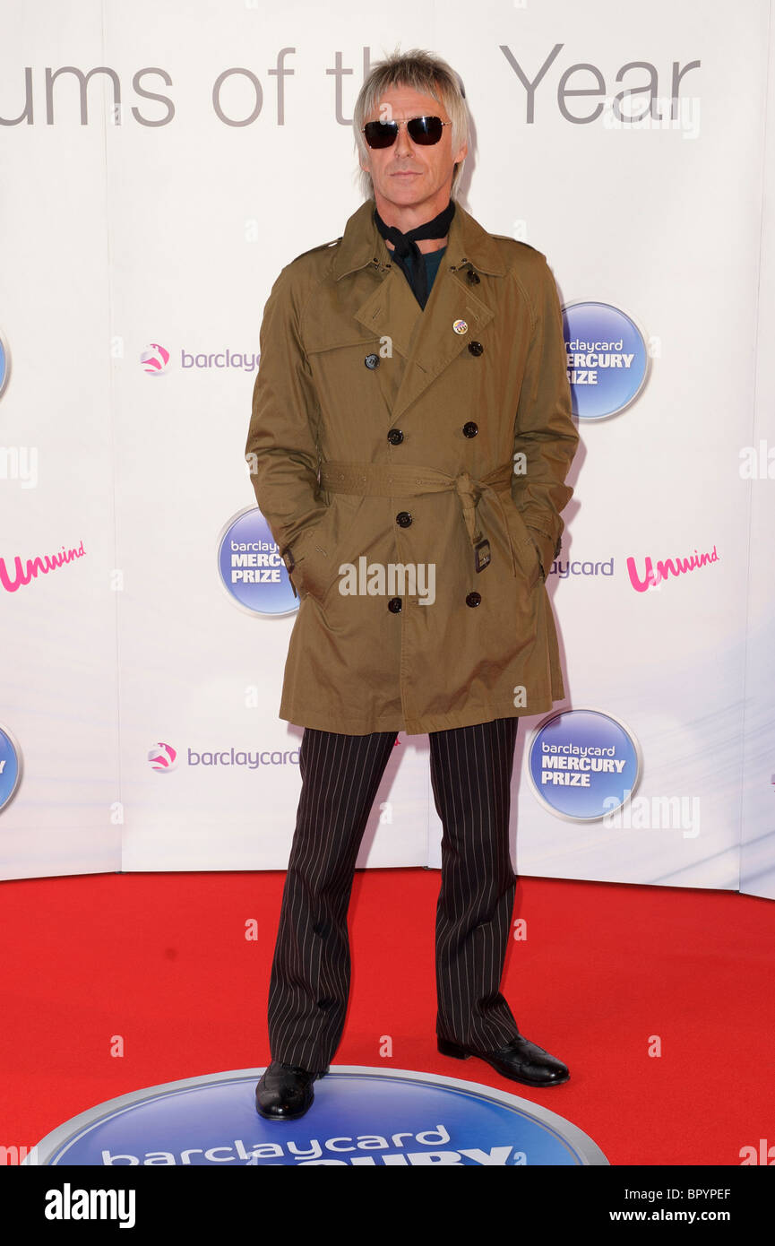 Paul Weller au 'Barclaycard Mercury Prize Awards 2010', Glouchester Hotel, Londres, 7 septembre 2010. Banque D'Images
