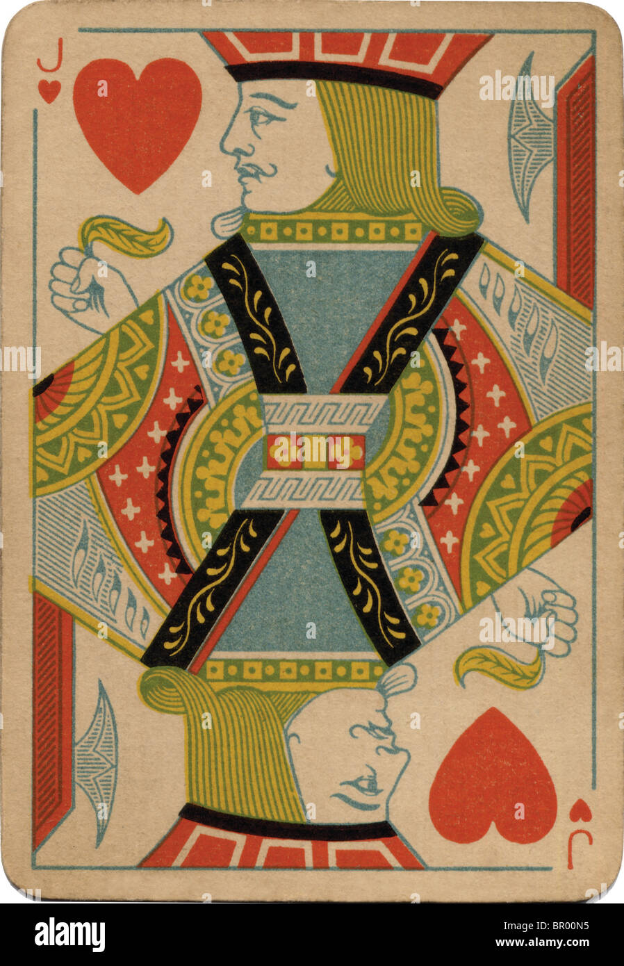 Valet de coeur vintage playing card Banque D'Images