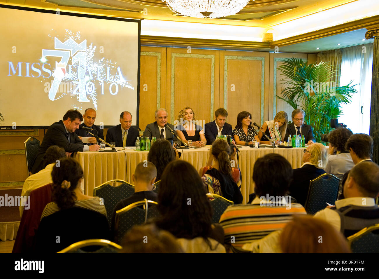 Conférence de presse Miss Italia, Milan, 08.09.2010 Banque D'Images