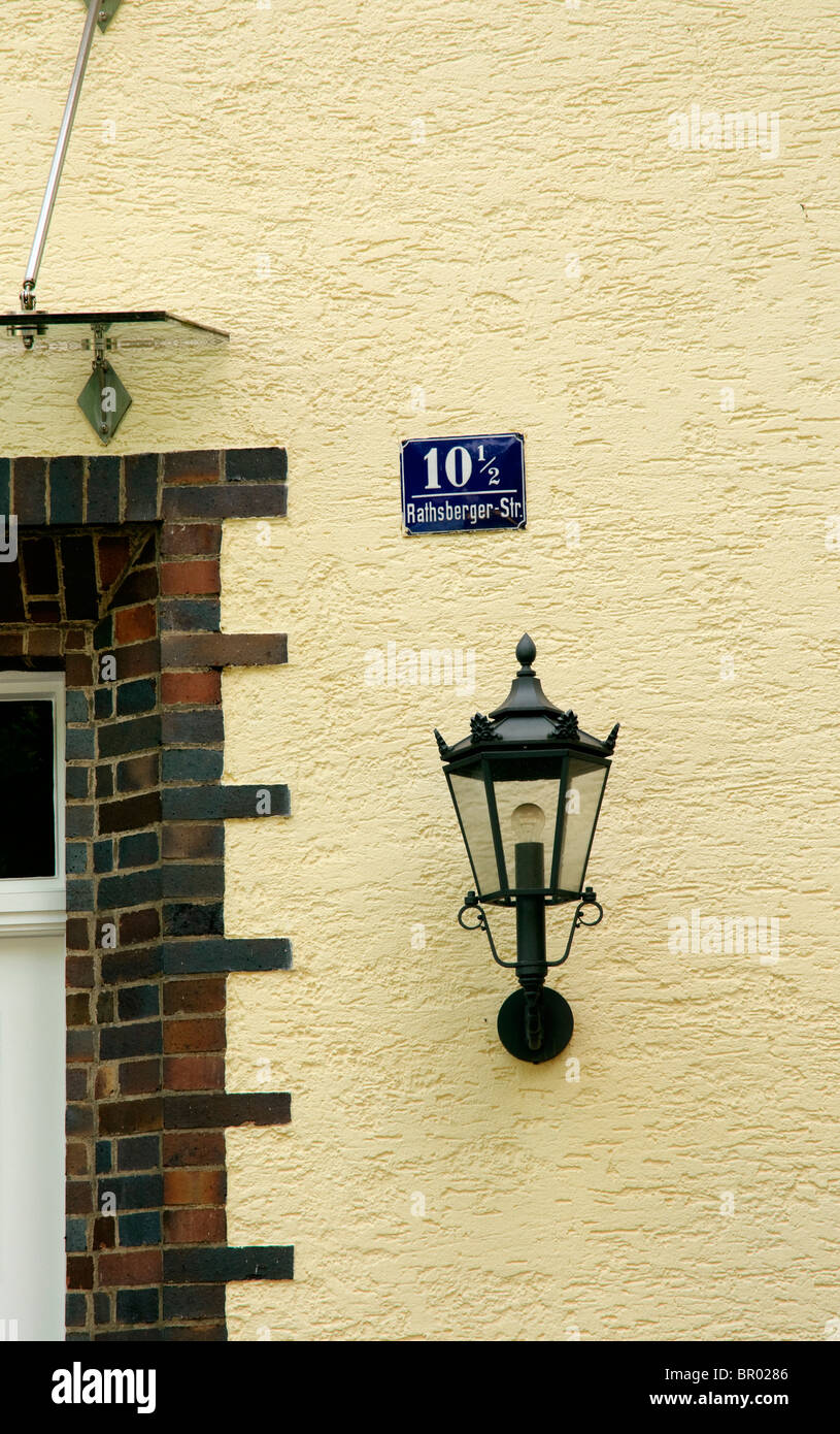 Chambre avec entrée numéro dix et demi, Erlangen, Allemagne. Banque D'Images