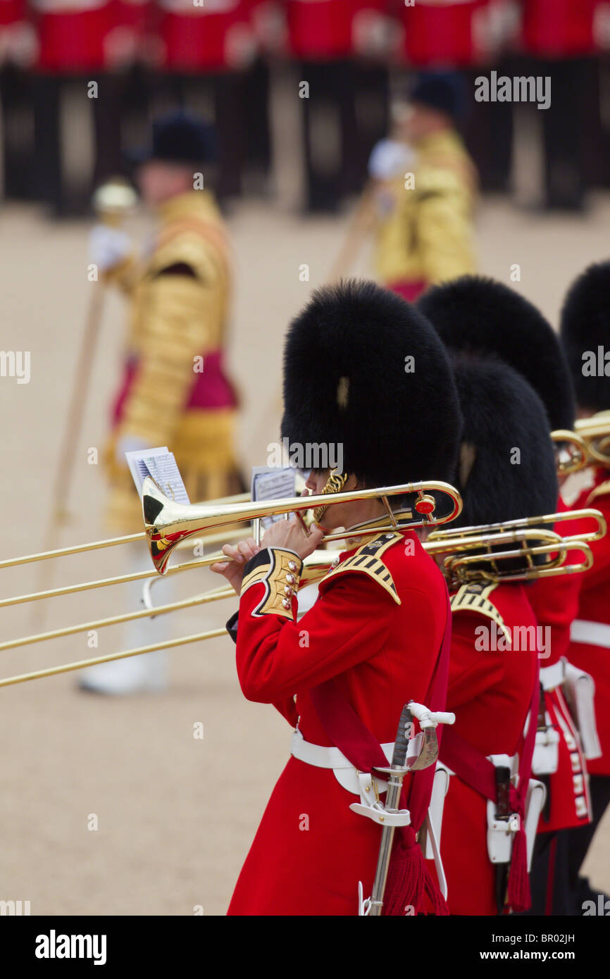 Les musiciens de l'Orchestre de la Grenadier Guards. 'La couleur' 2010 Parade Banque D'Images