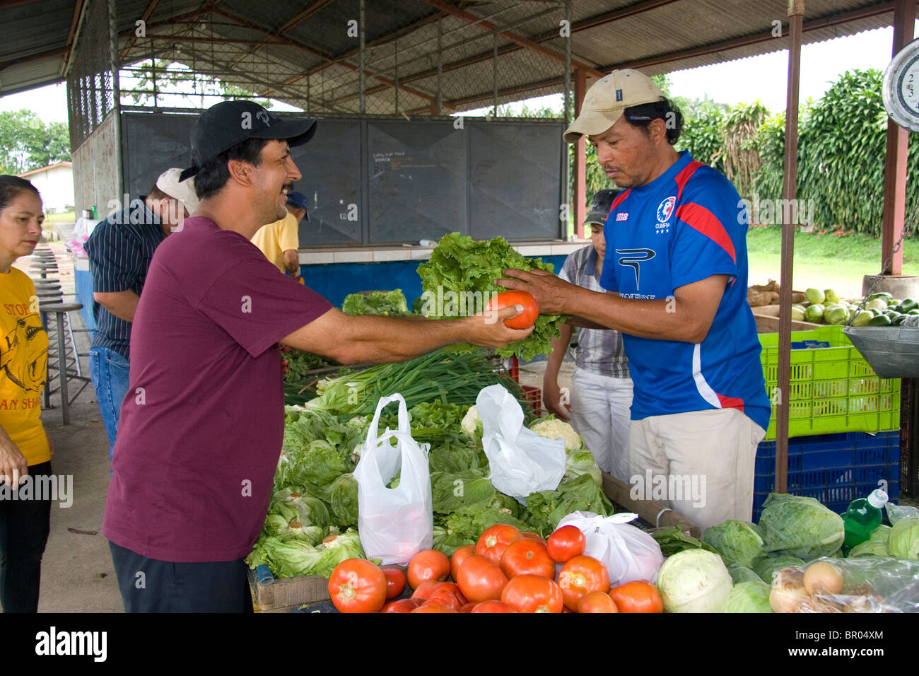 Marché de produits de plein air à Venecia, le Costa Rica. Banque D'Images