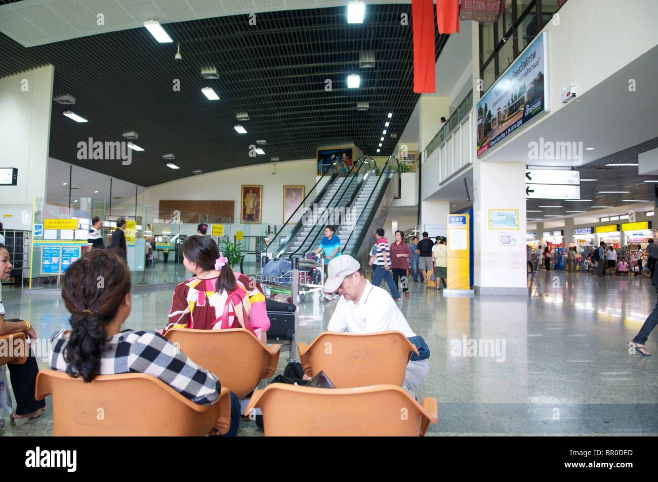 À l'intérieur de l'aéroport de Udon Thani Banque D'Images