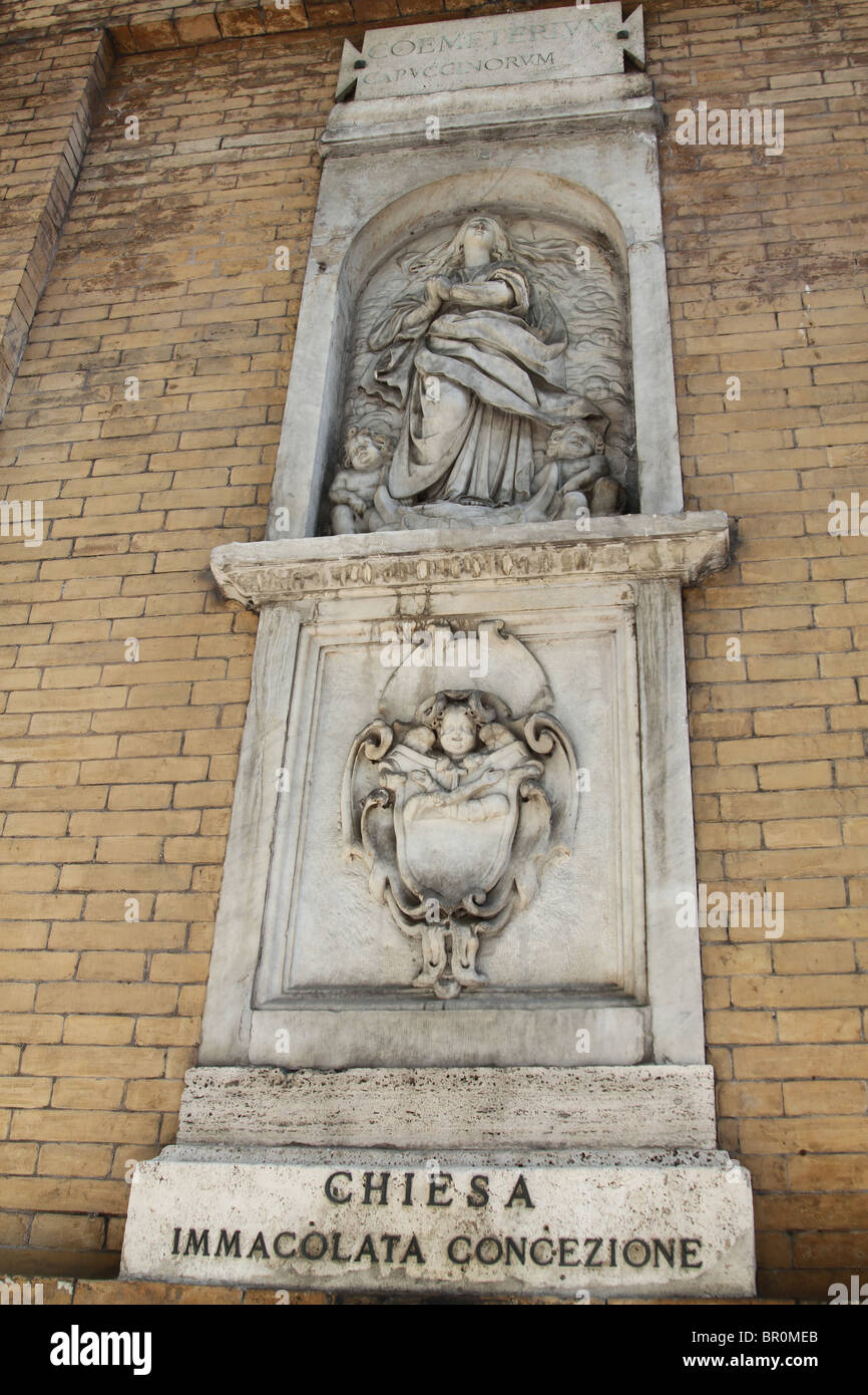 Église de Santa Maria della Concezione dei Cappuccini, Via Veneto, Rome, Italie. Crypte des Capucins Banque D'Images