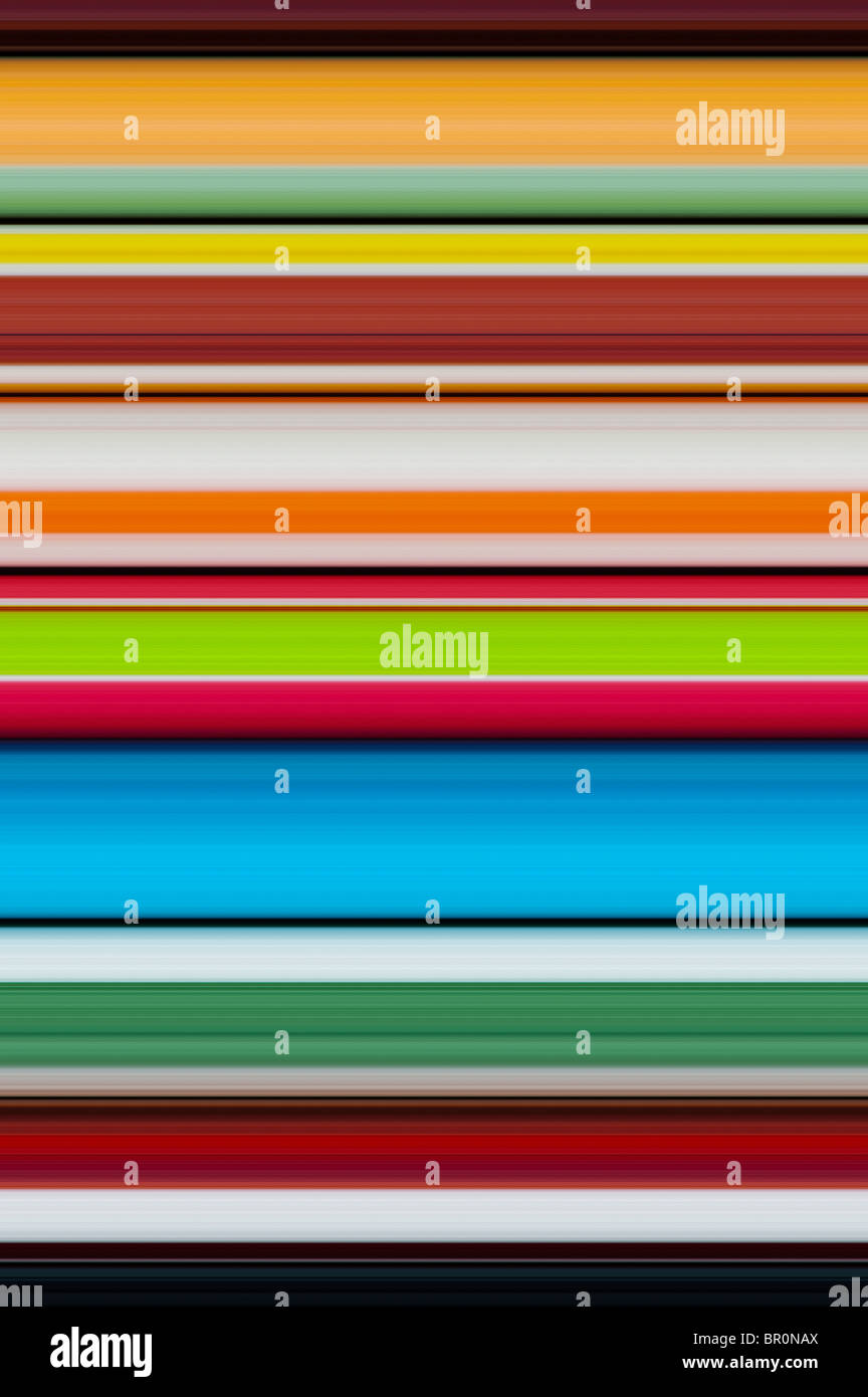 Motif à rayures horizontales multicolores. Conçu numériquement à partir d'une photographie. Banque D'Images