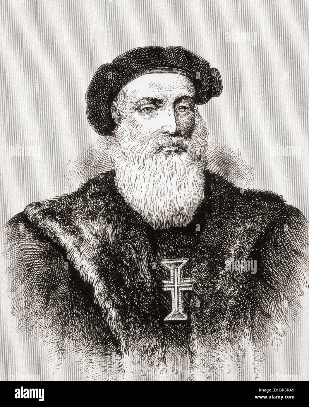 Vasco da Gama, premier comte de Vidigueira, c.1460 ou 1469 à 1524. L'explorateur portugais. Banque D'Images