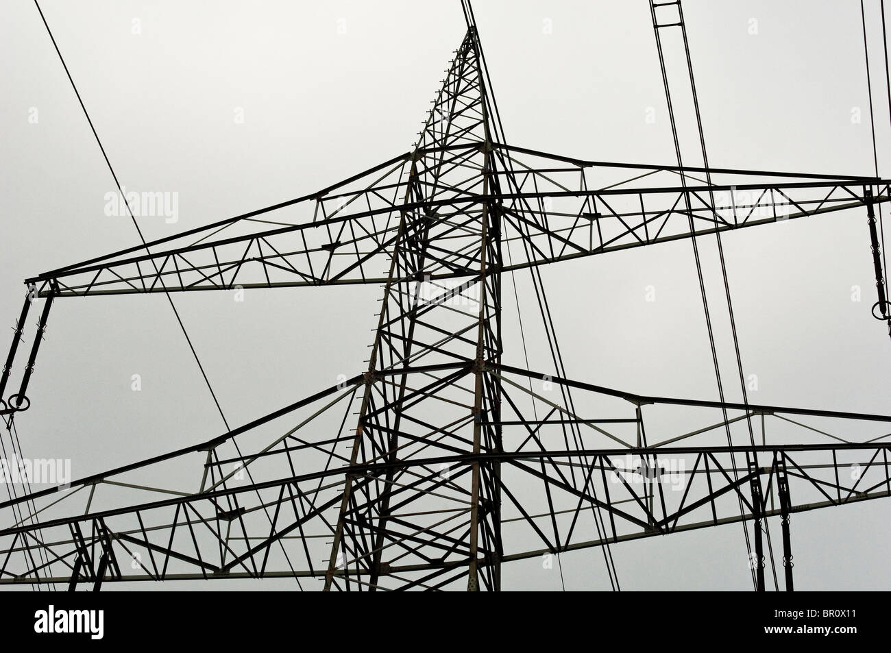 Ligne de transmission à haute tension Banque D'Images