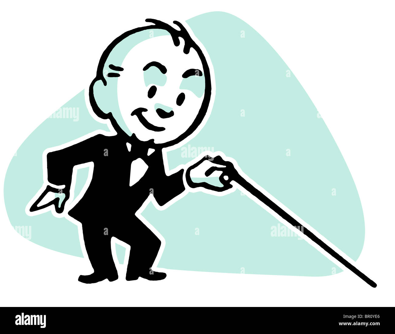 Cartoon old man walking stick Banque de photographies et d'images à haute  résolution - Alamy