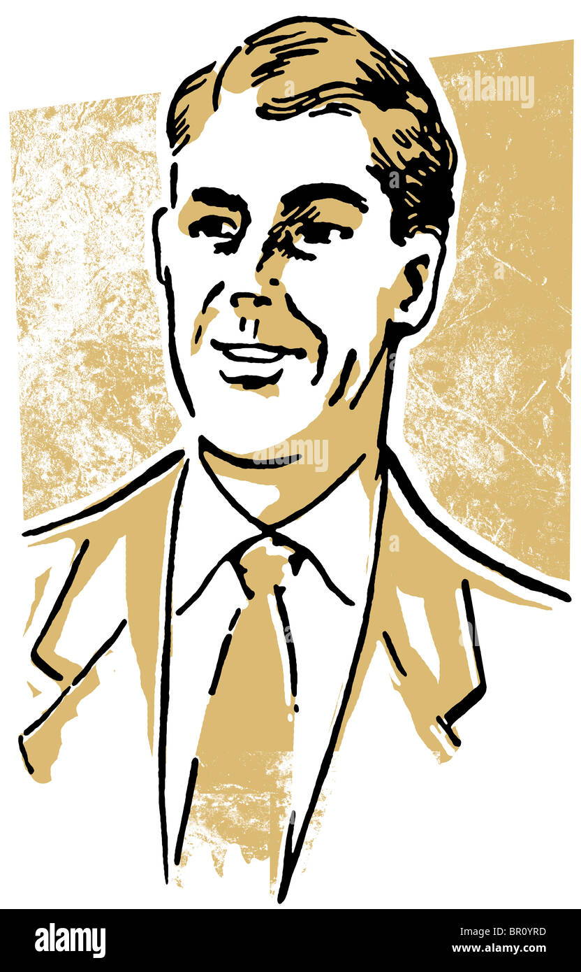 La représentation graphique d'un businessman Banque D'Images