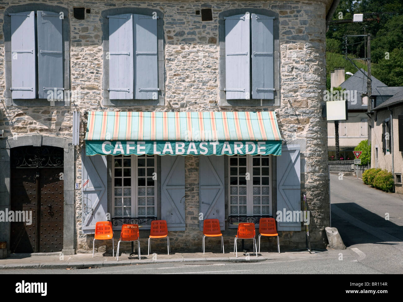 Cafe 'La Bastarde' à French Village Banque D'Images