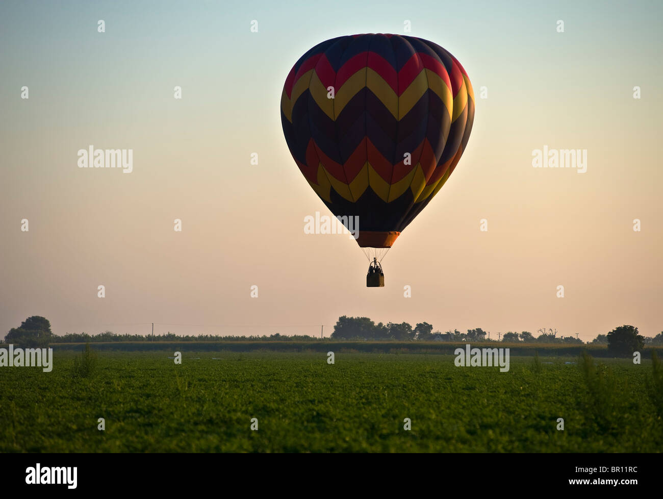 En montgolfière sur Napa Valley, Californie Banque D'Images