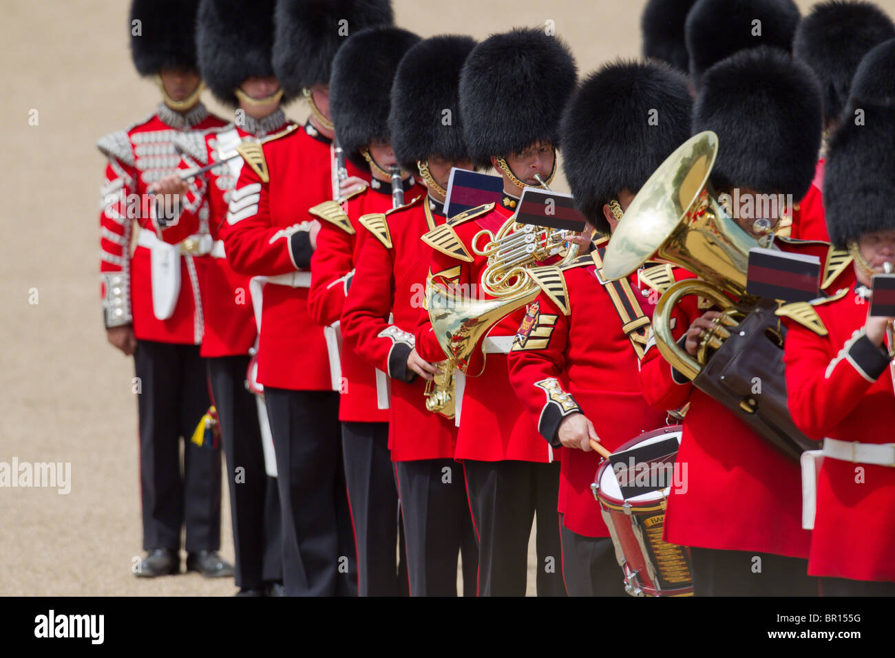 La bande de Grenadier Guards de jouer. 'La couleur' 2010 Parade Banque D'Images