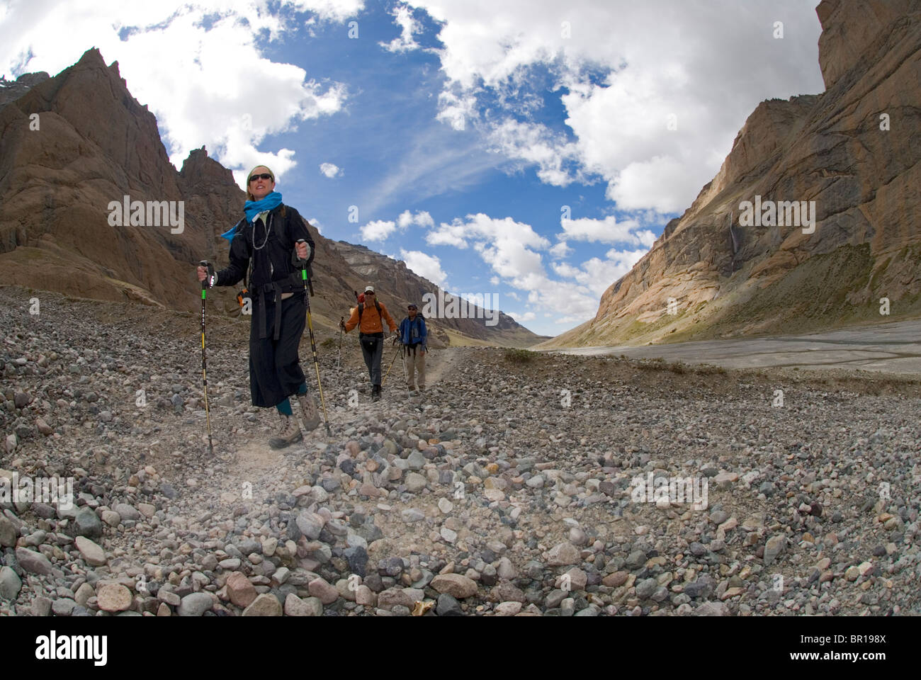 Kailash Trekking autour de l'homme au Tibet Banque D'Images