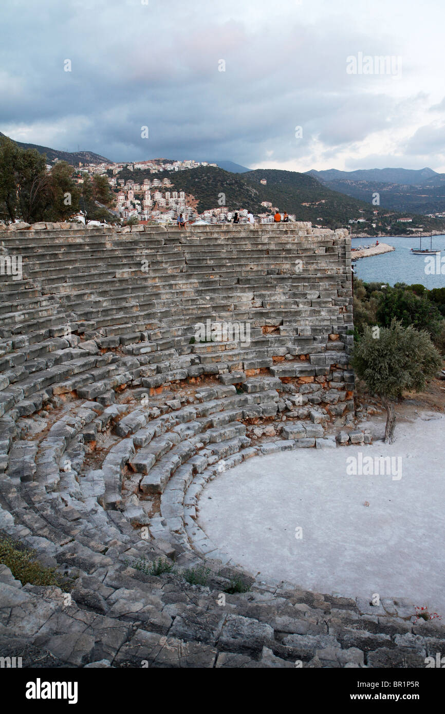 Kas amphitheatre at Dusk, Kas, Turquie Banque D'Images