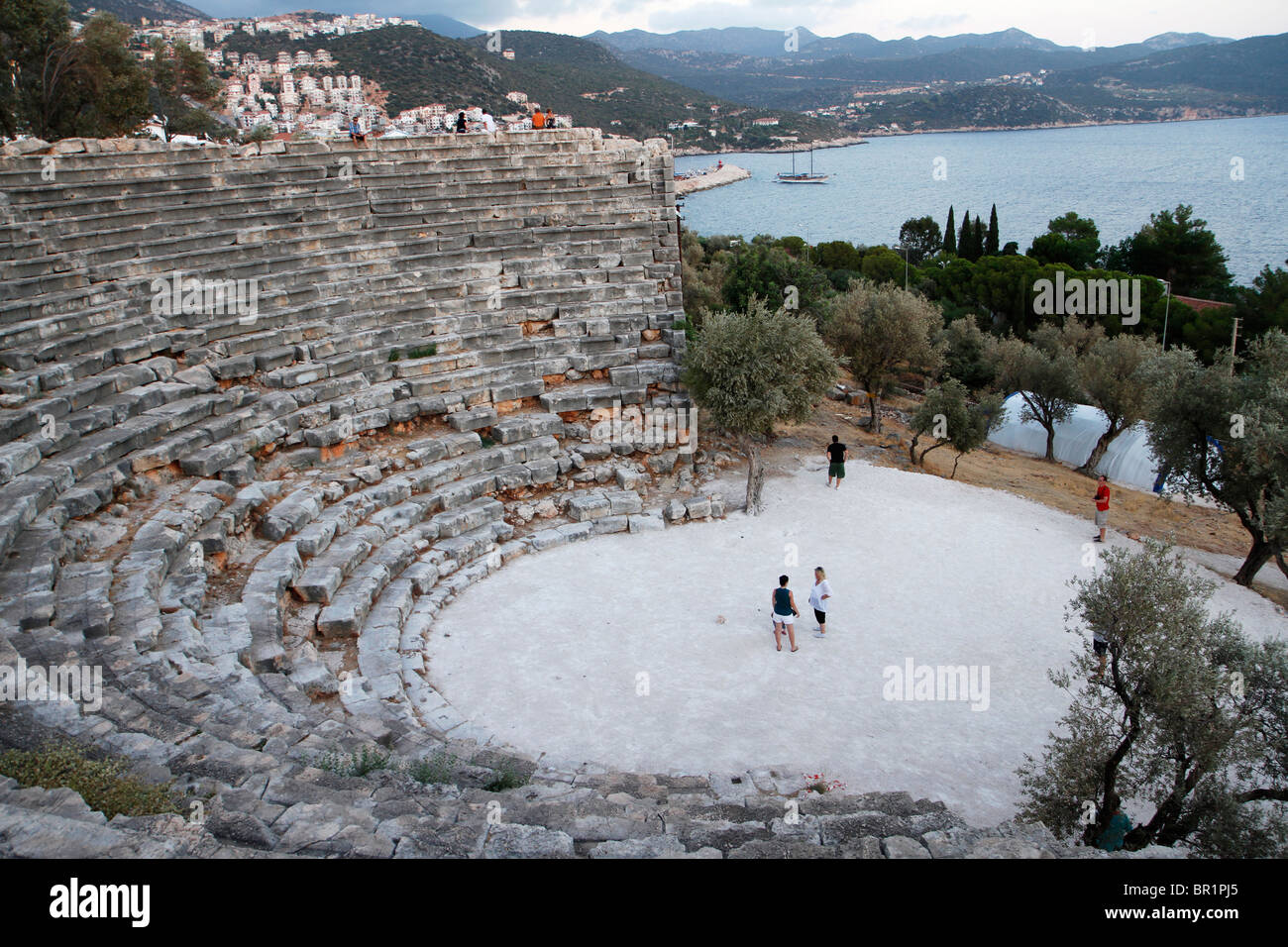 Kas amphitheatre at Dusk, Kas, Turquie Banque D'Images