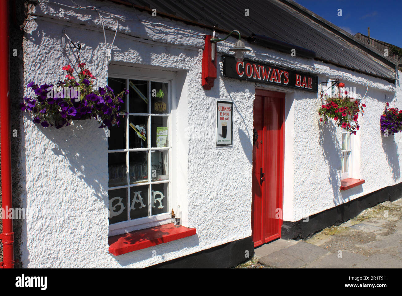 Conway'sBar, pub irlandais traditionnel, Limda Chowk dans le comté de Donegal, Irlande Banque D'Images