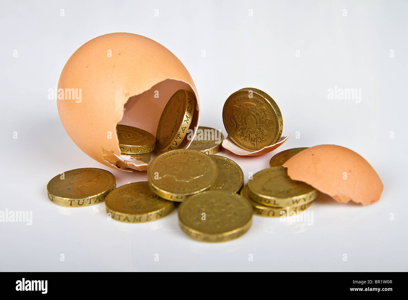 Shattered Nest Egg ! Banque D'Images