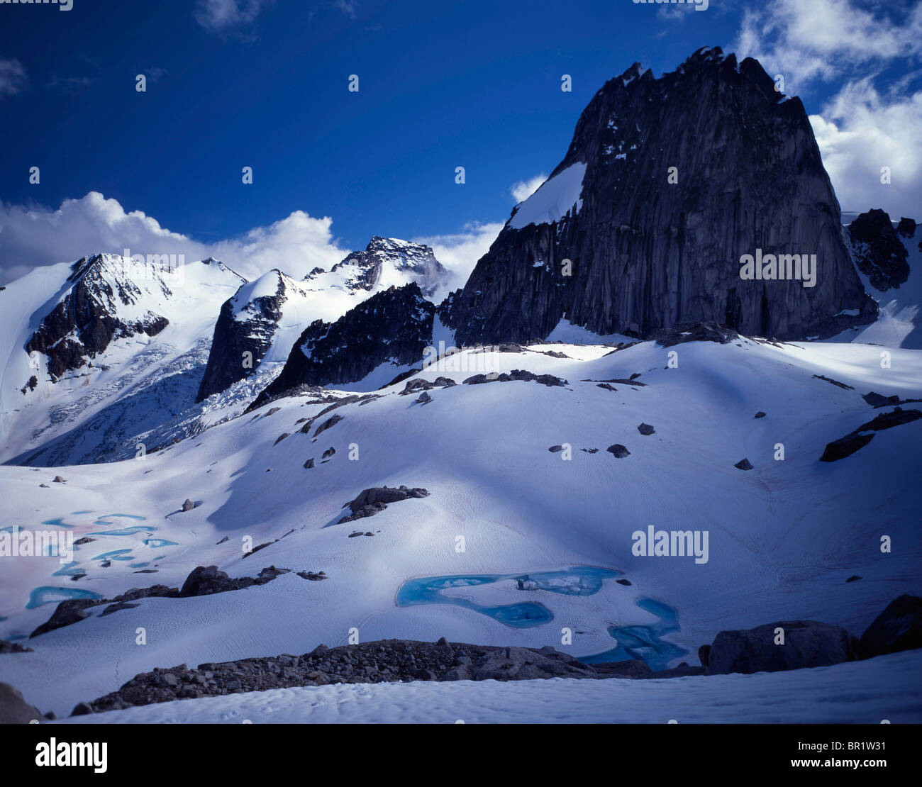 Dans les spires Rock Bugaboos Banque D'Images