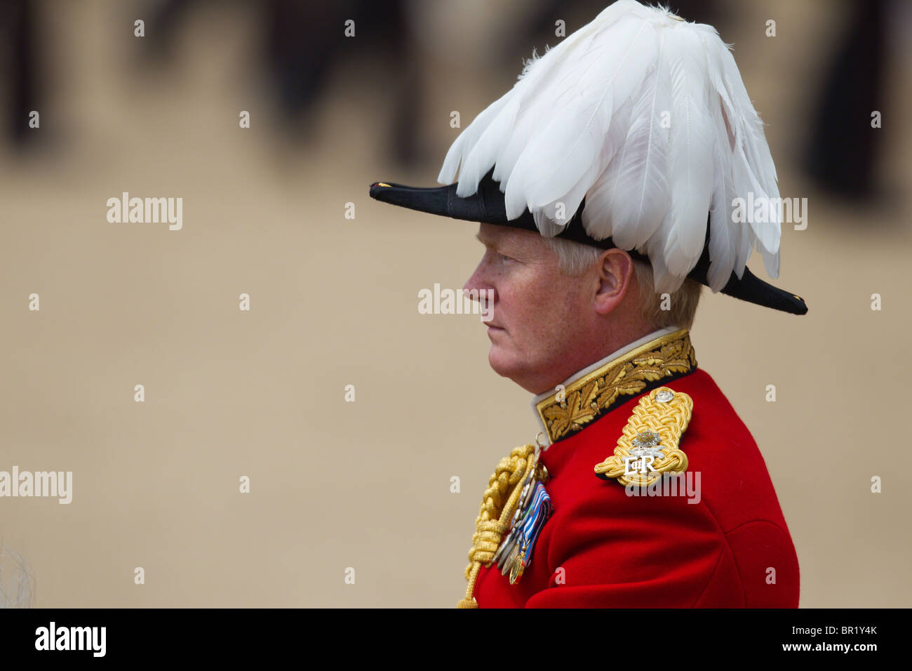 Close-up of Major General W G Cubitt. 'La couleur' 2010 Parade Banque D'Images