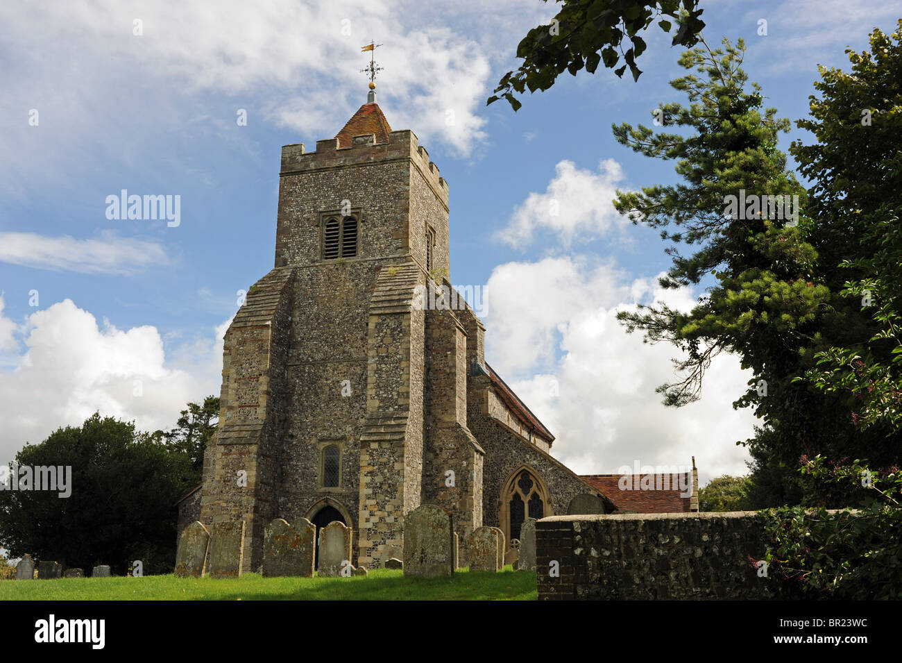 L'église du village de St Peters à Firle near Lewes East Sussex UK Banque D'Images