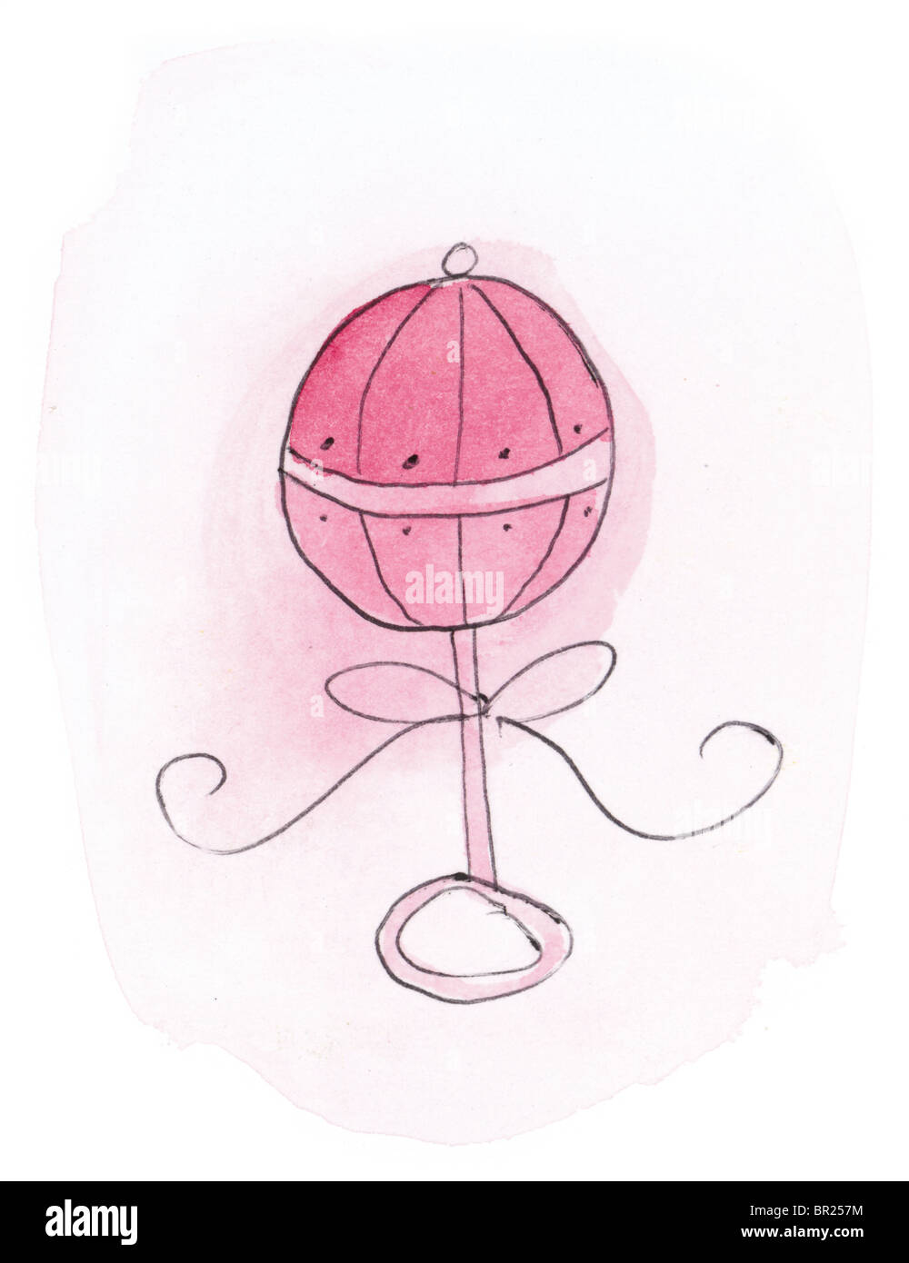 Un Dessin D Un Hochet Bebe Rose Photo Stock Alamy