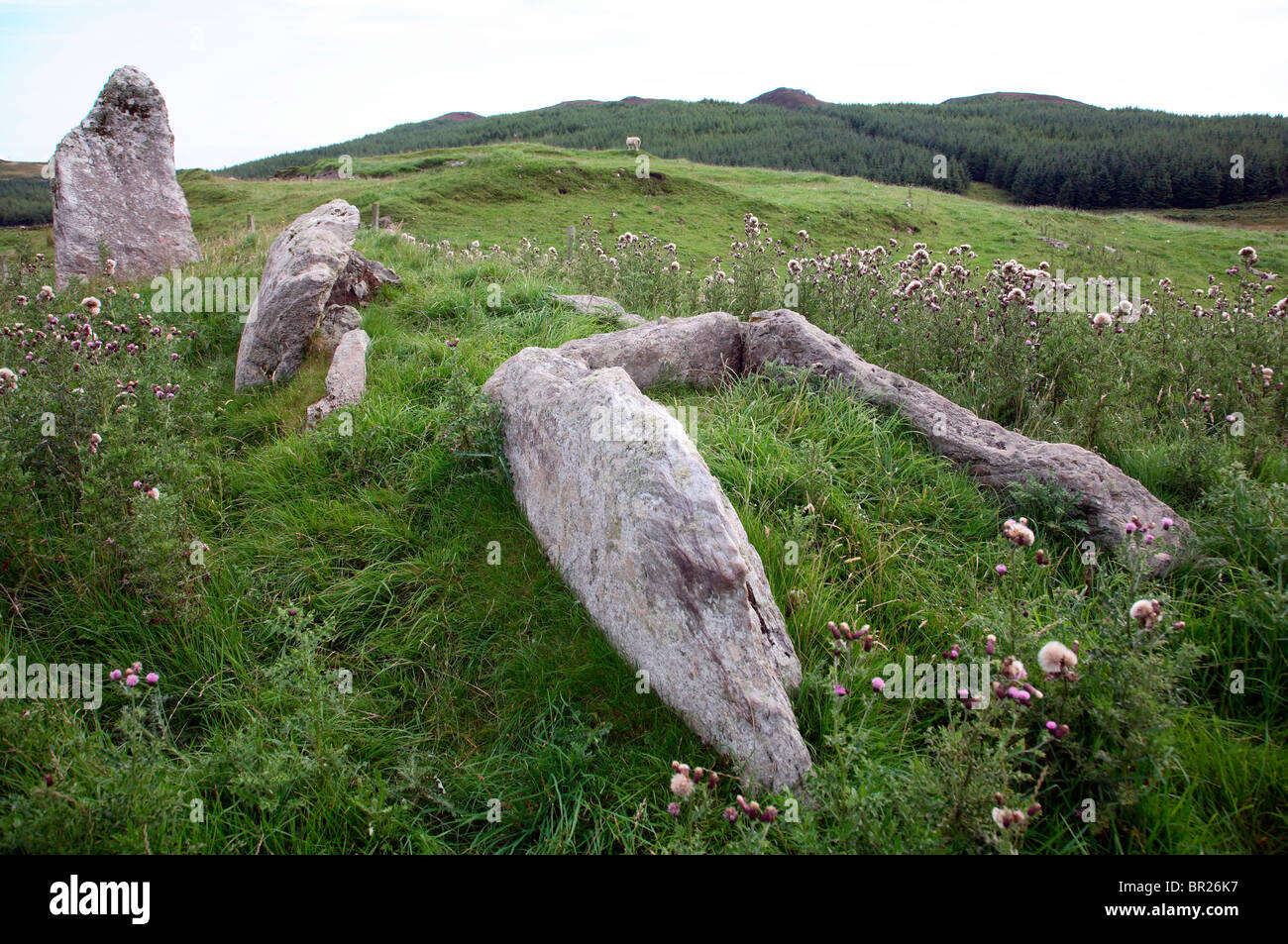 L'Ecosse Islay bas Cragabus sépulture néolithique Banque D'Images